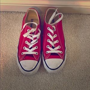 Red Converse Low Tops